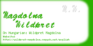 magdolna wildpret business card